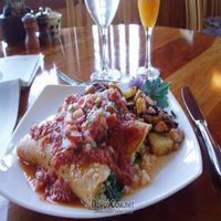 Breakfast enchilada at Ravens' Restaurant in Mendocino