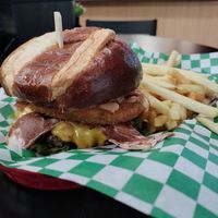 Campfire burger at Plant Slayer in Fresno
