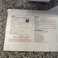 Menu  at Plant Slayer in Fresno