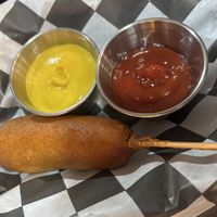 Best corn dog I’ve ever tasted   at Plant Slayer in Fresno