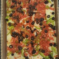 Vegan pizza at Buddy's Pizza in Ann Arbor