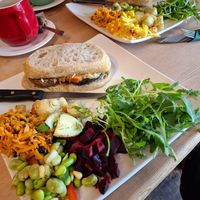 Excellent vegan lunch for two at The Cafe At Green Pavilion in Buxton