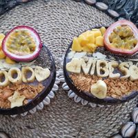 Black Lava Bowl at Beach Coconuts Bowls in Koh Phangan