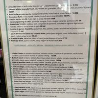 menu   at La Popote D'Ondine in Nice