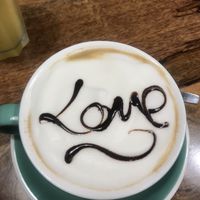 Almond milk cappuccino  at La Popote D'Ondine in Nice