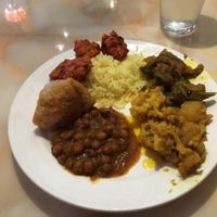vegan options from the buffet at Star of India in Fort Collins
