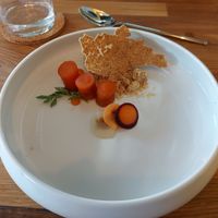 Carrot crumble at Hypha in Chester