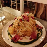 Roast cauliflower with picked red onion and salsa verde at Hypha in Chester