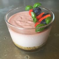 Strawberry cheesecake  at Hypha in Chester