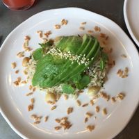 Avocado rice and kale salad with pico da gallo shrub  at Hypha in Chester