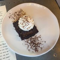 Beetroot brownie at Hypha in Chester