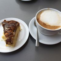 Such a tasty apple and toffee scone at Cramond Falls Café in Edinburgh