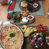 Lasagna, “prawns” and wellington at Green Loft in Northampton