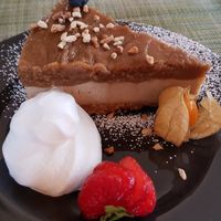 Caramel cheesecake at Green Loft in Northampton