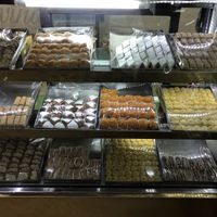 Big variety of typical Indian sweets made with pistachios, cashew nuts, chick pea flower, etc…, and tons of sugar 😍  at Govinda's in Lusaka