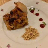 Vegan bread pudding  at Het Lokaal in Amersfoort