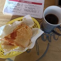 Toastie and coffee at FortyFive in York