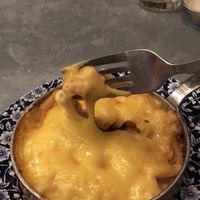 Mac and cheese with jalapeños and vegan chicken  at Absurd Bird in Bath