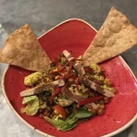 Sunshine salad bowl with vegan chicken  at Absurd Bird in Bath