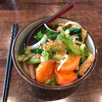 Veggies and tofu noodle soup at Saigon Kingdom - Hawthorne Drive in Queenstown