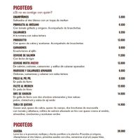 Menu7 at Café Cassis in Pucon