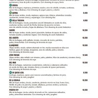 Menu5 at Café Cassis in Pucon