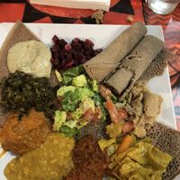 Veggie sampler  at Habesha in Austin
