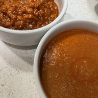 Shiro, and Misir Wot (lentils)  at Habesha in Austin