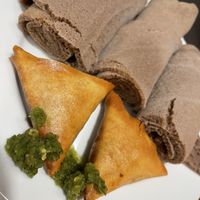 Sambusa & Injera   at Habesha in Austin