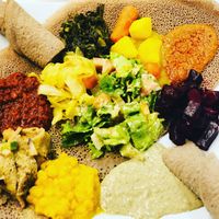 Vegan/Vegetarian combo at Habesha in Austin