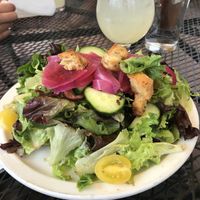House salad minus Parmesan with lemon vinaigrette  at Taos Mesa Brewing in Taos