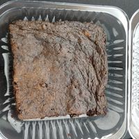 Vegan Zucchini Brownie: Nice chewy texture, really great vegan brownie find. Owner, Gracie, offers samples! at Blushing Buffalo in El Paso