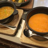 tomato and quinoa soups at Terra in Sapporo