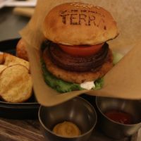 soy burger at Terra in Sapporo