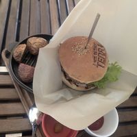 Vegan burger at Terra in Sapporo