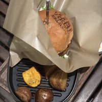 The vegan burger at Terra in Sapporo