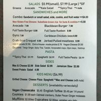 Menu at A Full Taste in Decatur