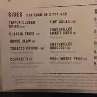 Vegan sides at The Green Man in London