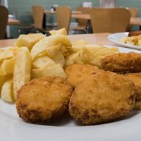 Vegan Nuggets and Chips  at The New Chippery in Wigan