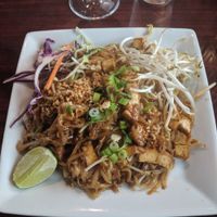 Tofu pad thai with no egg at Our Thai House in Spokane