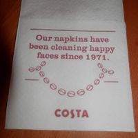 Costa napkin at Costa Coffee in Wisbech
