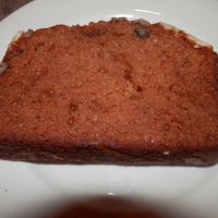 Banana pecan slice at Costa Coffee in Wisbech