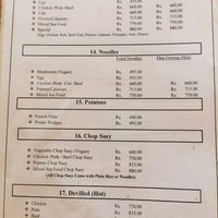 Menu with vegan options at Sempiternal  in Hikkaduwa