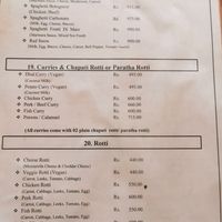 Menu with vegan options at Sempiternal  in Hikkaduwa