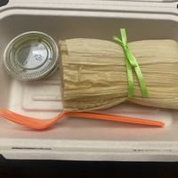 Nopales y Salsa Verde Tamale (Could Be More Flavorful)  at La Vegana Mexicana in Santa Ana