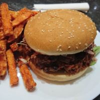 Pulled Jackfruit Burger (was on the Specials) at Dynamite Raw Cafe in Bury