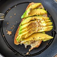 Delicious avocado on sourdough at Passiflora in Seaton