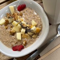 Vegan porridge with oat milk  at Jester in Sevilla