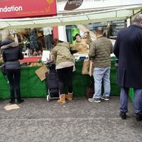 A grocer at Farmer's Market - South Kensington in South West London