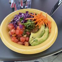 Zucchini bowl with added beans and carrots/cabbage   at Cafe Yumm in Eagle